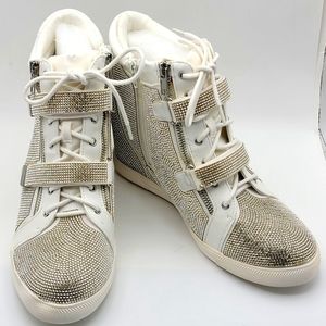 Int'l Concepts Debby Womens Rhinestone Lace-Up‎ Casual Sneaker SIZE 12. S1005